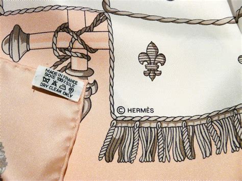 hermes authentic scarf tags